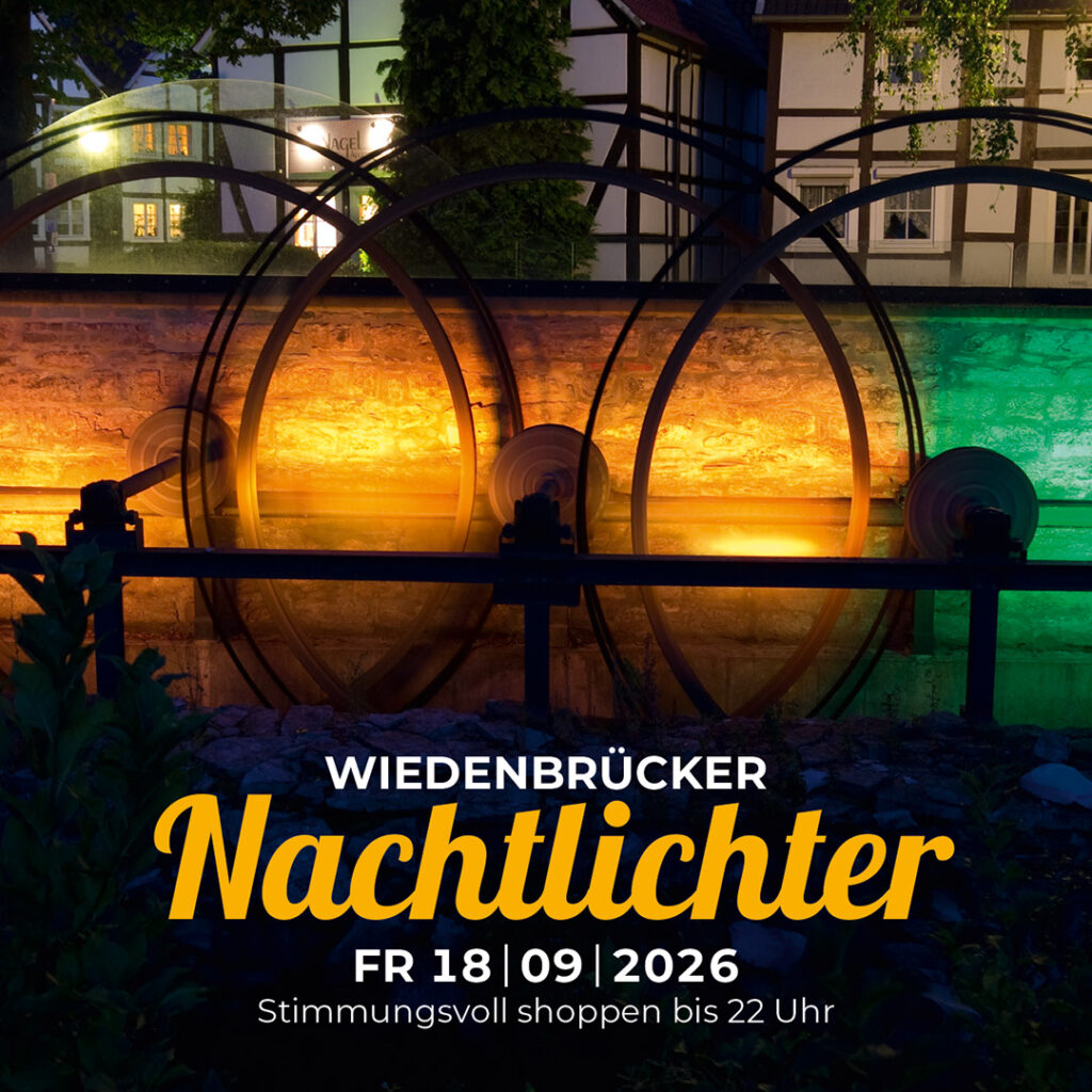 Nachtlichter Wiedenbrück, Freitag 18.9.2026, Einkaufsspaß bis 22 Uhr